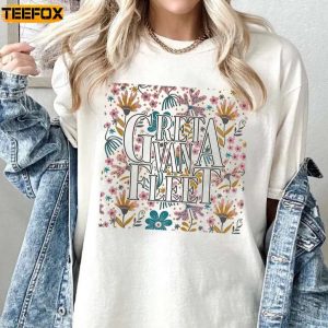 Greta Van Fleet Dream In Gold Tour 2023 Short Sleeve T Shirt