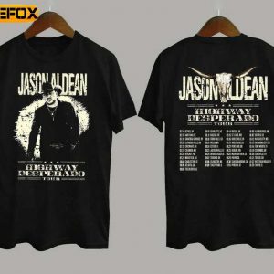 Jason Aldean Highway Desperado Tour 2023 Concert Music Short Sleeve T Shirt