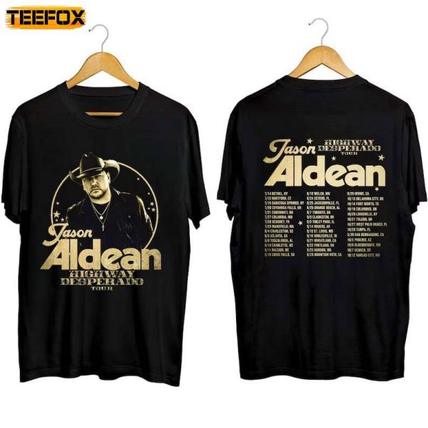 Jason Aldean Highway Desperado Tour 2023 Short Sleeve T Shirt 2