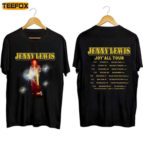 Jenny Lewis The JoyAll Tour 2023 Singer Short Sleeve T Shirt