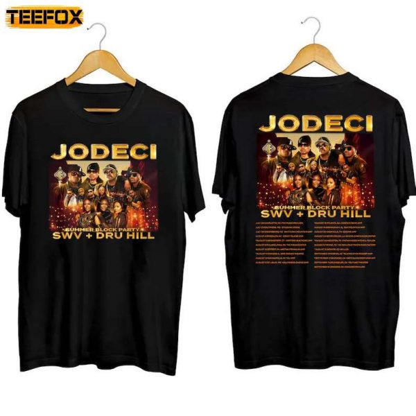 Jodeci Summer Block Party Tour 2023 Band Short Sleeve T Shirt