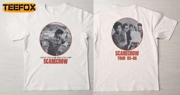 John Cougar Mellencamp Scarecrow Tour 85 86 Short Sleeve T Shirt