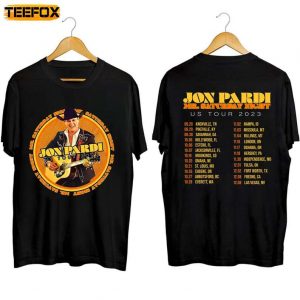 Jon Pardi The Mr Saturday Night World Tour 2023 Short Sleeve T Shirt 1