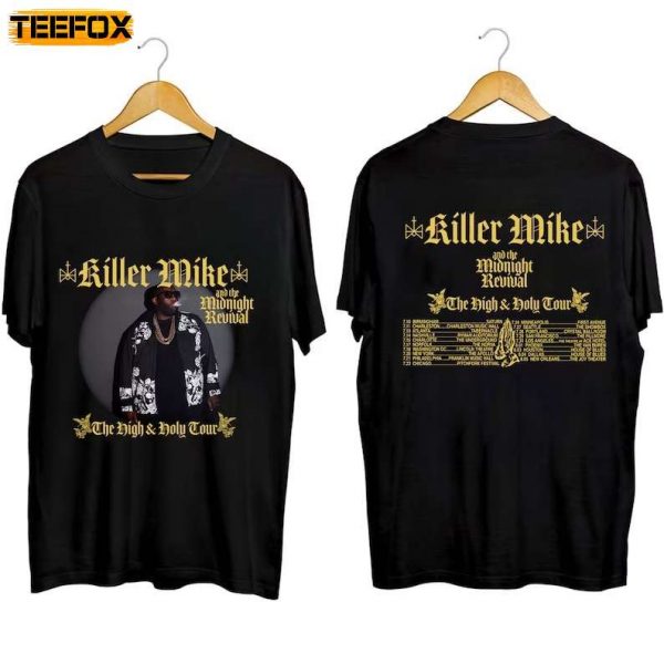 Killer Mike The High Holy Tour 2023 Rapper Short Sleeve T Shirt