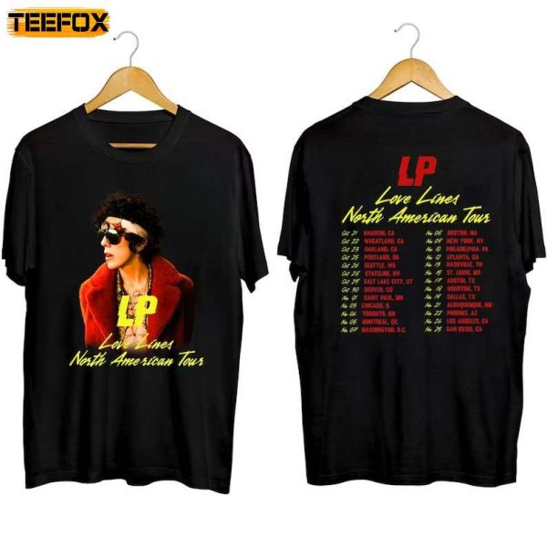 LP Love Lines North American Tour 2023 Singer Music Short Sleeve T Shirt