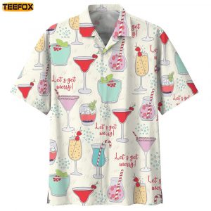 LetS Get Merry Cocktail Aloha Mens Hawaiian Shirt