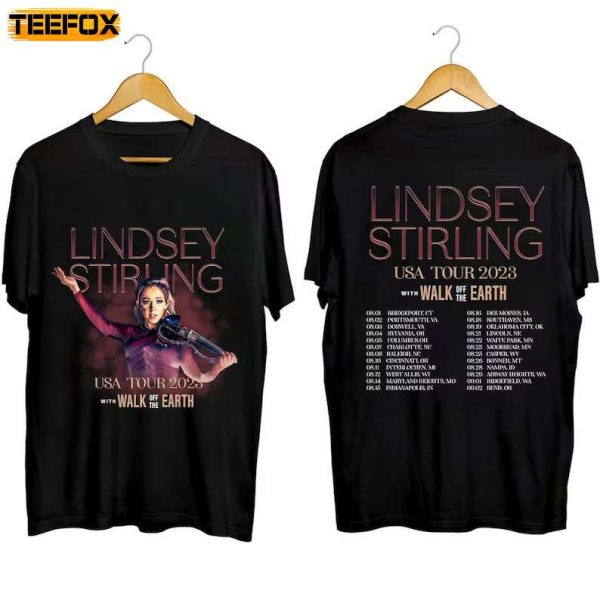 Lindsey Stirling With Walk off the Earth Tour 2023 Short Sleeve T Shirt