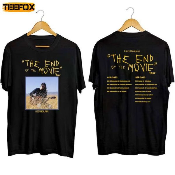 Lizzy McAlpine The End Of The Movie EU Rescheduled Tour 2023 Short Sleeve T Shirt