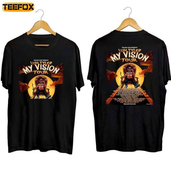 Luh Tyler My Vision Tour 2023 Concert Rap Short Sleeve T Shirt