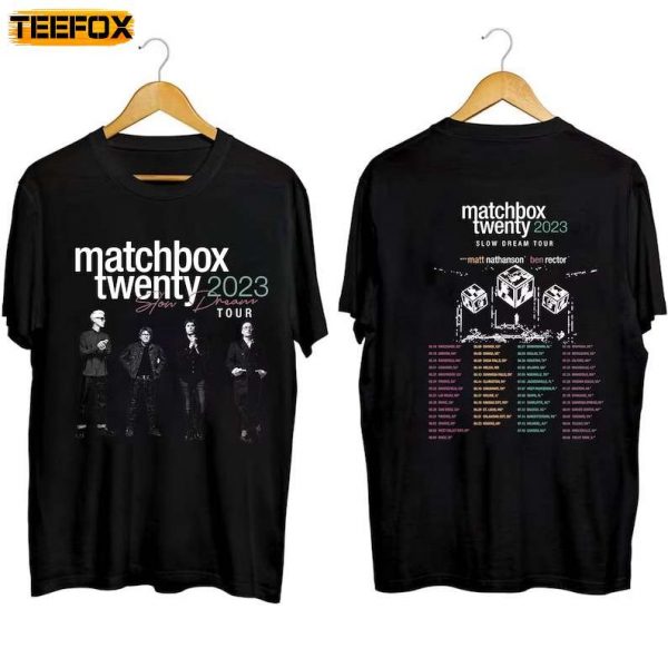 Matchbox Twenty Slow Dream Tour 2023 Band Short Sleeve T Shirt