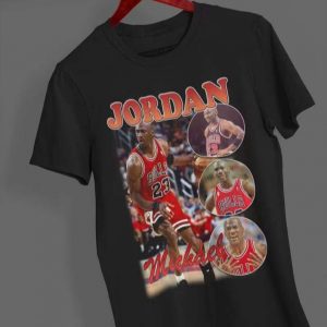 Michael Jordan American Basketball Bootleg Short Sleeve T Shirt 1