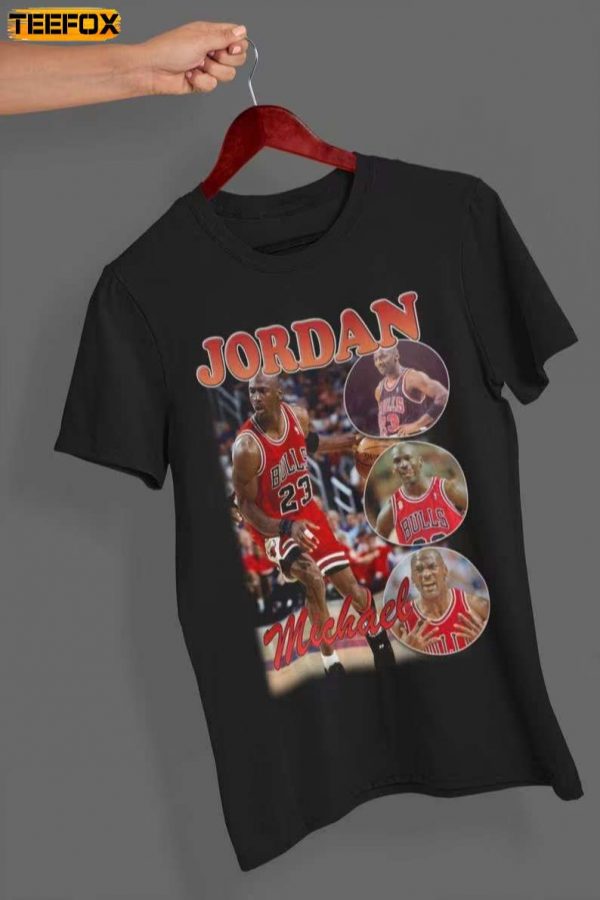 Michael Jordan American Basketball Bootleg Short Sleeve T Shirt 1