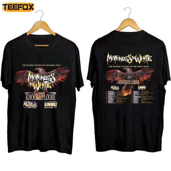 Motionless In White The Touring The End Of The World Tour 2023 Band Music Short Sleeve T Shirt