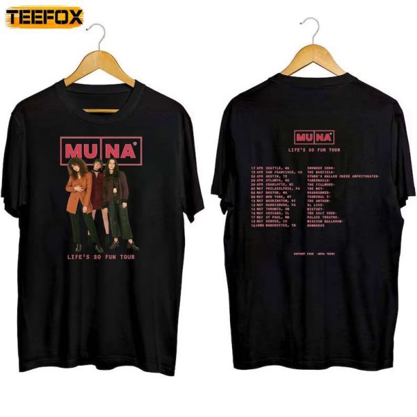 Muna Band Lifes So Fun Tour 2023 Short Sleeve T Shirt