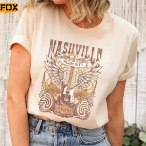 Nashville Music City Tennessee Guitar Short Sleeve T Shirt