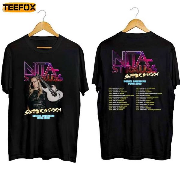 Nita Strauss Summer Storm Tour 2023 Short Sleeve T Shirt 1