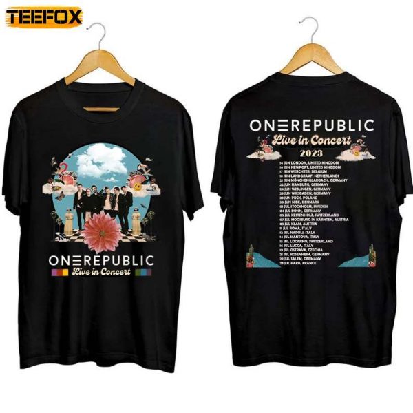 OneRepublic Europe Tour 2023 Music Band Short Sleeve T Shirt