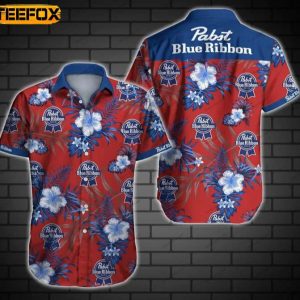 Pabst Blue Ribbon Mens Hawaiian Shirt