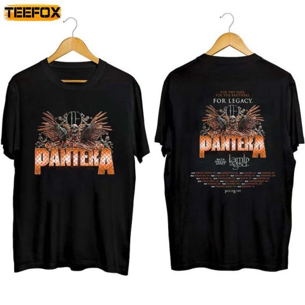 Pantera Tour With Lamp Of God 2023 Short Sleeve T Shirt