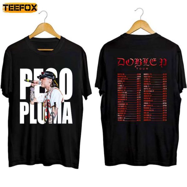 Peso Pluma Doble P Tour 2023 Concert Music Short Sleeve T Shirt