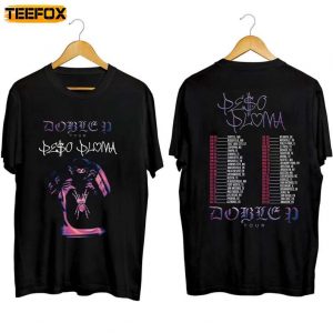 Peso Pluma Doble P Tour 2023 Double Sided Short Sleeve T Shirt