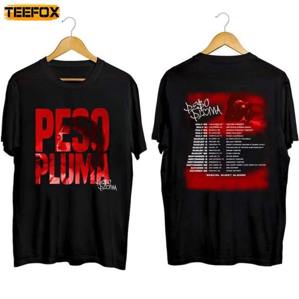 Peso Pluma Doble P Tour Conert 2023 Music Short Sleeve T Shirt