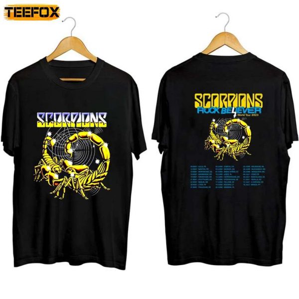 Scorpions The Europe Leg of The Rock Believer Tour 2023 Short Sleeve T Shirt