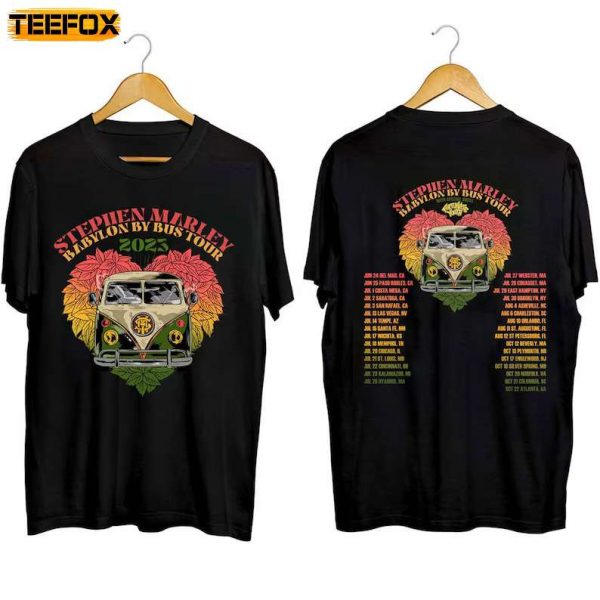 Stephen Marley Babylon By Bus Summer Tour 2023 Short Sleeve T Shirt