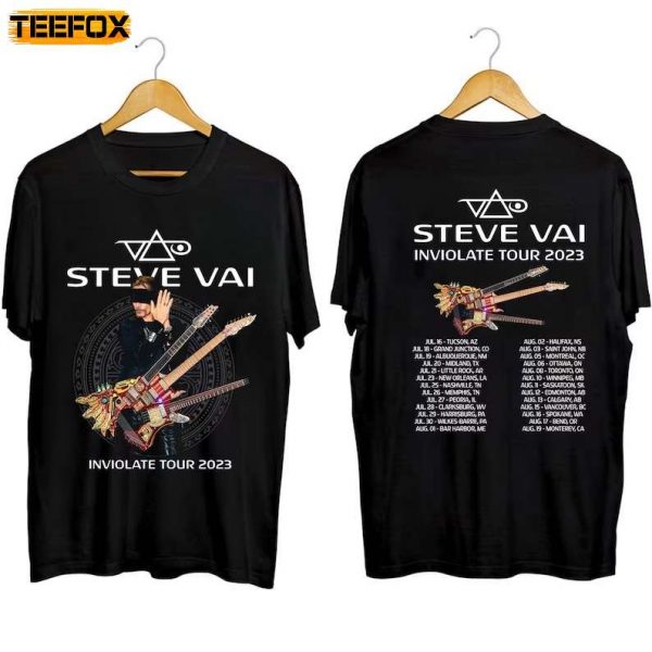 Steve Vai Inviolate North American Tour 2023 Short Sleeve T Shirt