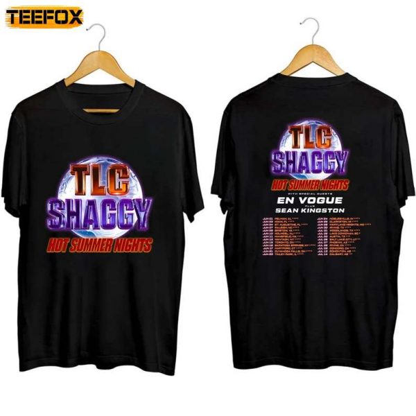 TLC and Shaggy Hot Summer Night Tour 2023 Short Sleeve T Shirt