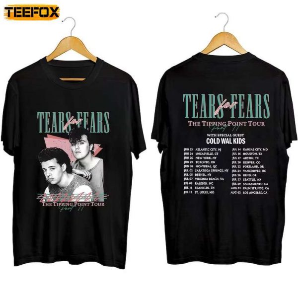 Tears for Fears The Tipping Point Tour 2023 Music Concert Short Sleeve T Shirt