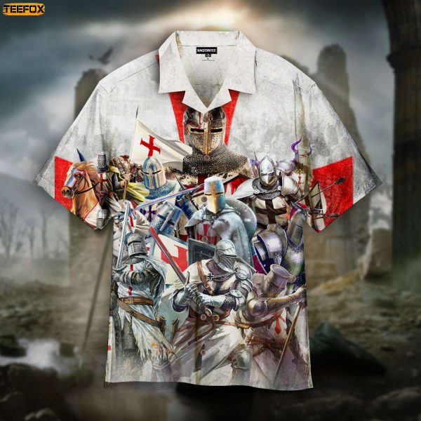 Templar Knight Squad Mens Hawaiian Shirt