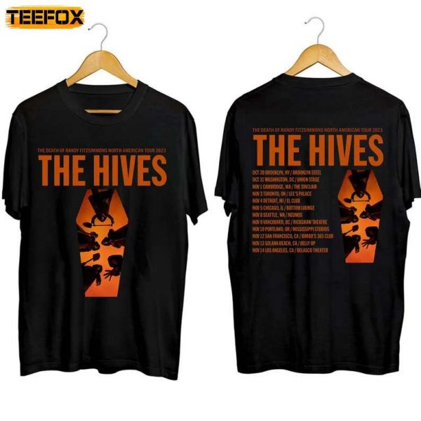 The Hives The Death Of Randy Fitzsimmons Tour 2023 Short Sleeve T Shirt 1