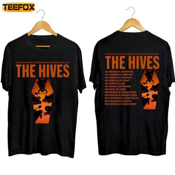 The Hives The Death Of Randy Fitzsimmons Tour 2023 Short Sleeve T Shirt