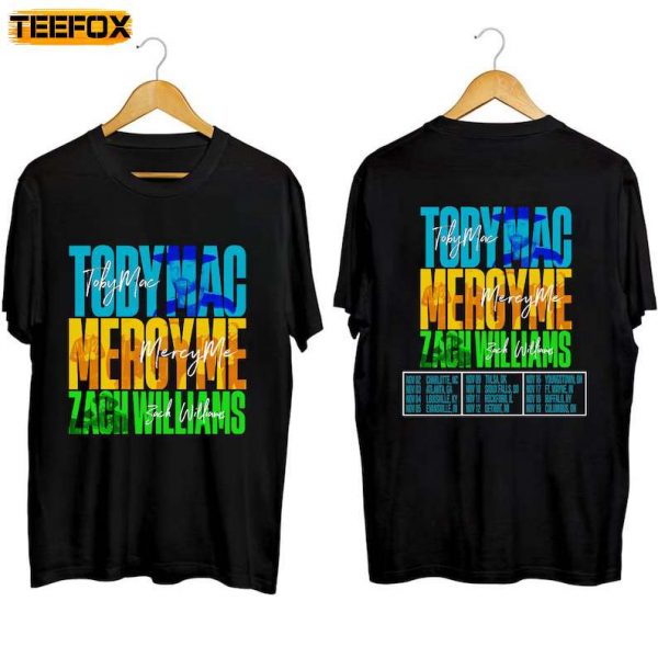 TobyMac MercyMe and Zach Williams Tour 2023 Short Sleeve T Shirt