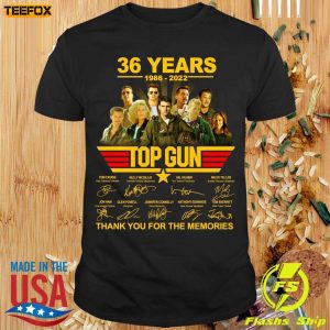 Top Gun 36 Years 1986 2022 Tom Cruise Thank You For The Memories T Shirt