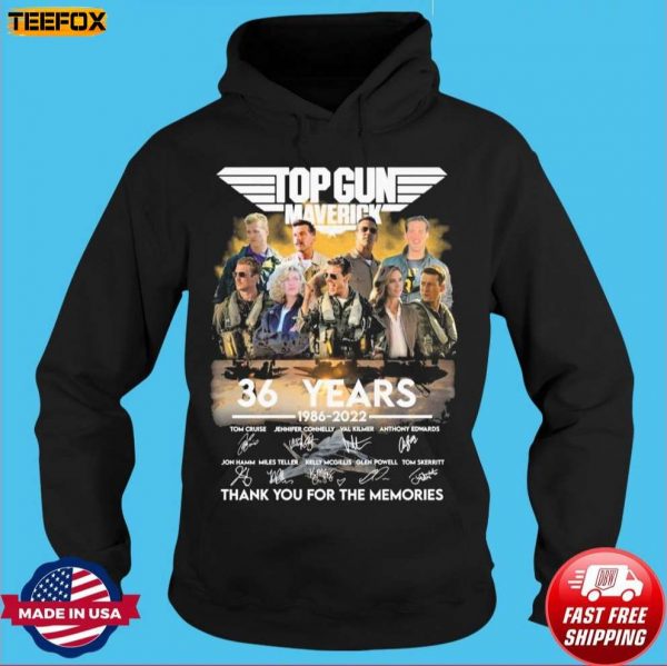 Top Gun The Maverick 36 Years 1986 2022 Signatures Tom Cruise T Shirt