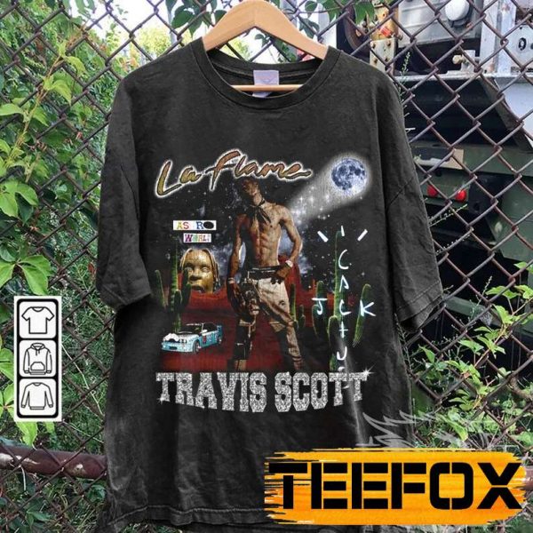 Travis Scott LA Flame Short Sleeve T Shirt