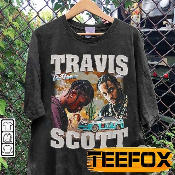 Travis Scott Retro Rap Hip Hop Short Sleeve T Shirt