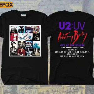 U2 Rock Band Warning Baby Live at Sphere Las Vegas Tour 2023 Short Sleeve T Shirt
