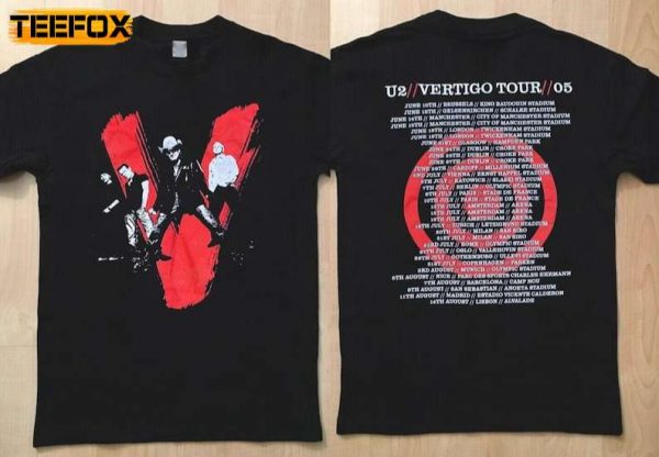U2 Vertigo Tour 2005 Short Sleeve T Shirt