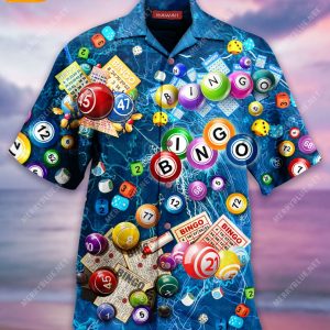 What Happens At Bingo Stays At Bingo Mens Hawaiian Shirt