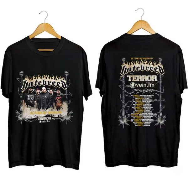 20 Years Of Brutality Tour Hatebreed Short Sleeve T Shirt