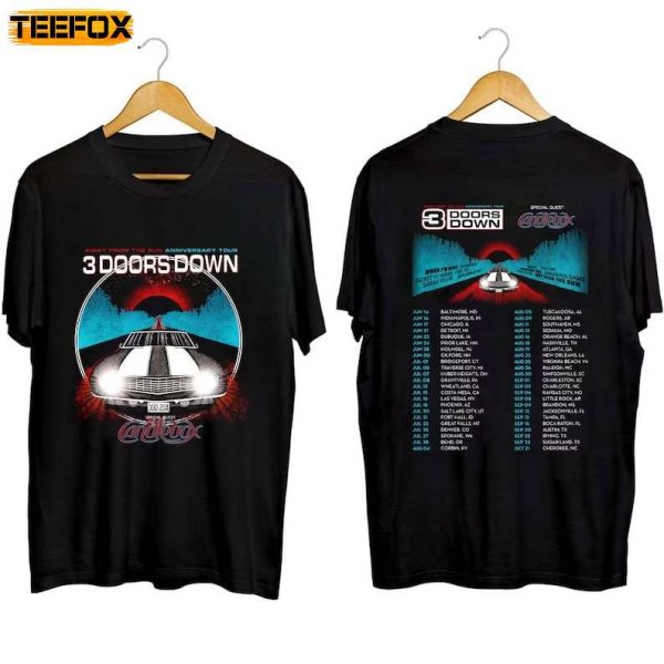 3 Doors Down Away From the Sun Anniversary Tour 2023 Adult Short Sleeve T Shirt