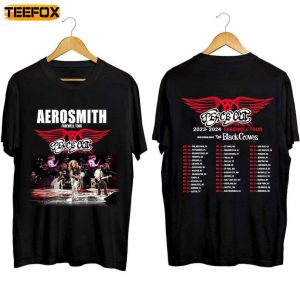 Aerosmith 2023 2024 Peace Out Farewell Tour with The Black Crowes Adult Short Sleeve T Shirt