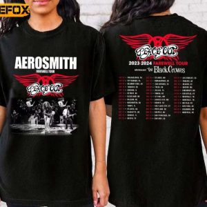 Aerosmith Peace Out Farewell Tour with The Black Crowes 2023 2024Short Sleeve T Shirt