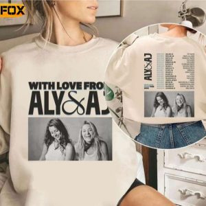 Aly and AJ With Love From Tour 2023 Adult Short Sleeve T Shirt
