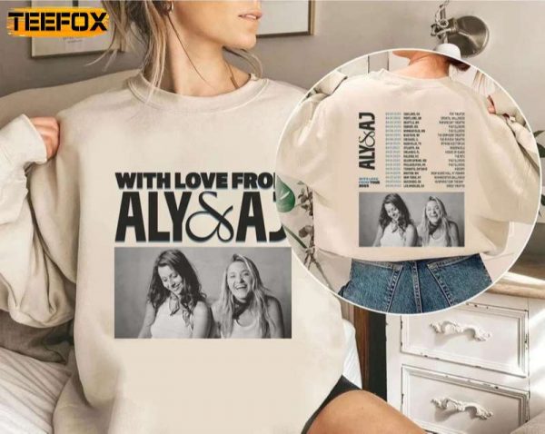 Aly and AJ With Love From Tour 2023 Adult Short Sleeve T Shirt