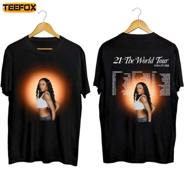 Ayra Starr 21 The World Tour Adult Short Sleeve T Shirt