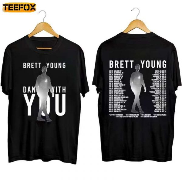 Brett Young Dance With You Tour 2023 Adult Short Sleeve T Shirt